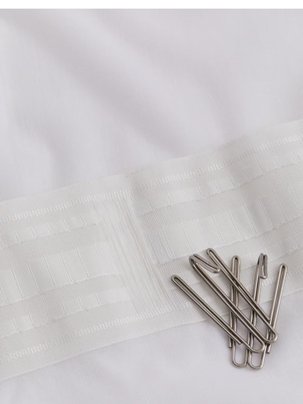 Classic White Curtain Panels - Semi-Sheer Drapery Pair (8 Panels Available) - Picture 7 of 11
